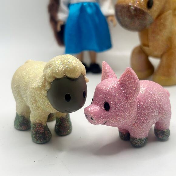 Disney Animators' Collection Mini Doll Play Set Belle And Animal Friends Glitter - Picture 6 of 9